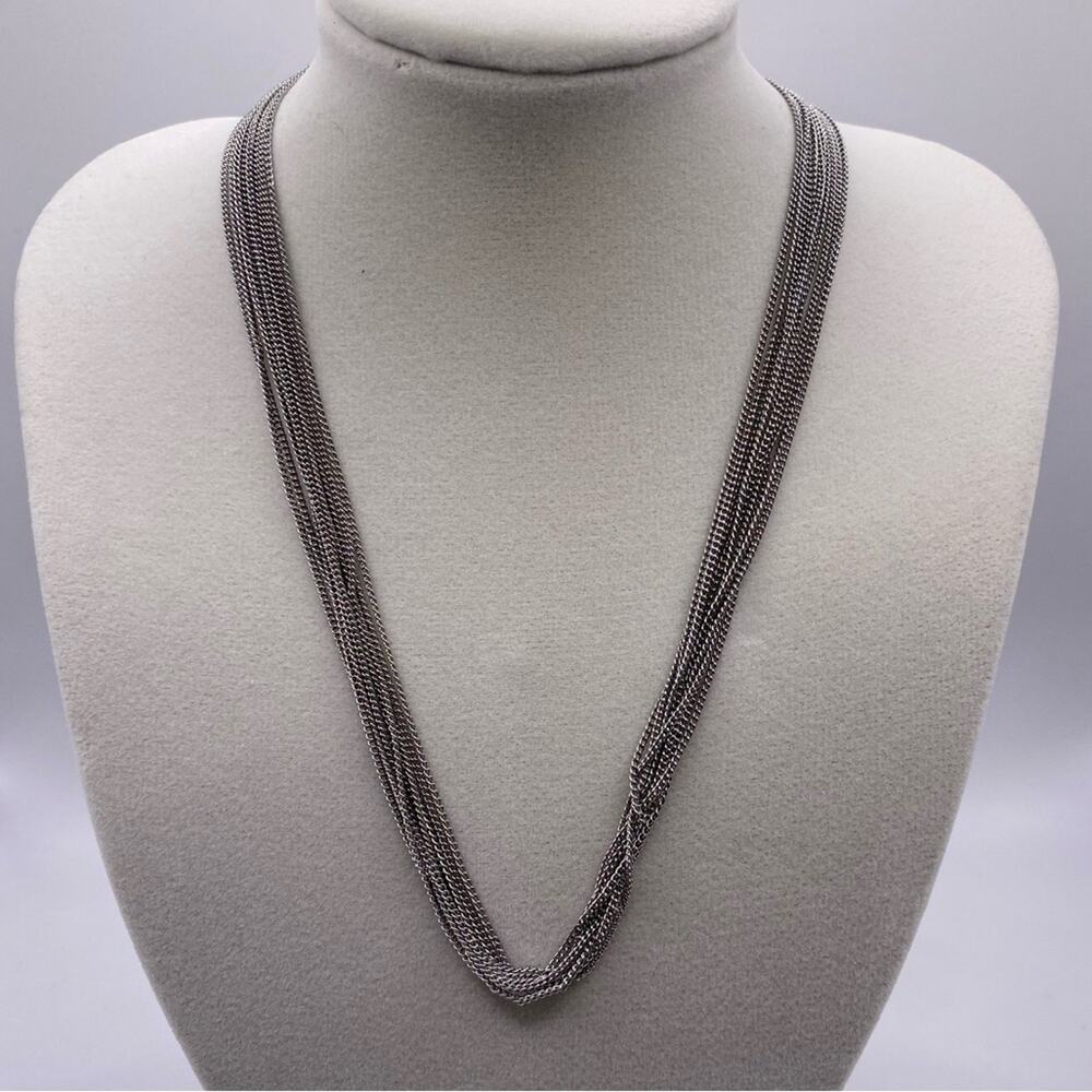 ALLSAINTS Carabiner Multi Chain Collar Necklace, 15" - Picture 5 of 6